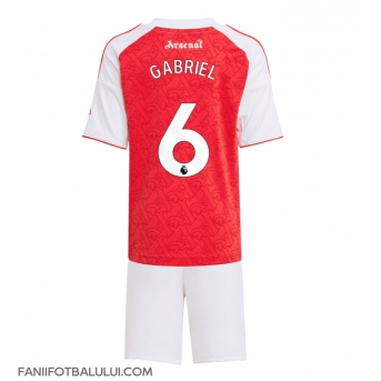 Arsenal Gabriel Magalhaes #6 Echipament de Fotbal Replică 2025-26 Copii Acasa (+ Șorturi)